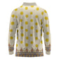 Enkutatash Dashiki Adey Abeba Pattern Long Sleeve Polo Shirt