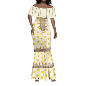 Enkutatash Dashiki Adey Abeba Pattern Mermaid Dress