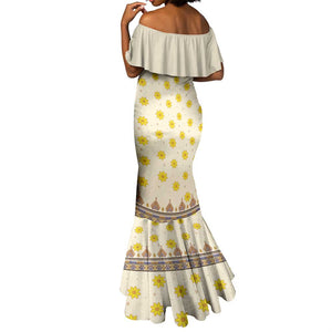 Enkutatash Dashiki Adey Abeba Pattern Mermaid Dress