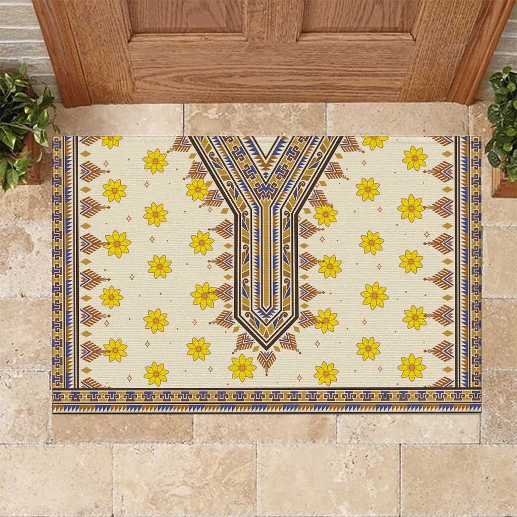 Enkutatash Dashiki Adey Abeba Pattern Rubber Doormat