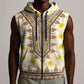 Enkutatash Dashiki Adey Abeba Pattern Sleeveless Zip Hoodie - African Pride