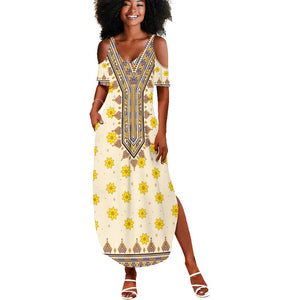 Enkutatash Dashiki Adey Abeba Pattern Summer Maxi Dress