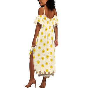 Enkutatash Dashiki Adey Abeba Pattern Summer Maxi Dress