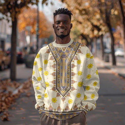 Enkutatash Dashiki Adey Abeba Pattern Sweatshirt