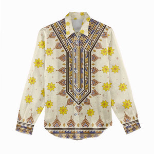 Enkutatash Dashiki Adey Abeba Pattern Women Casual Shirt