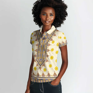 Enkutatash Dashiki Adey Abeba Pattern Women Polo Shirt