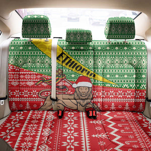 Ethiopia Christmas Back Car Seat Cover - Melkam Gena with African Pattern