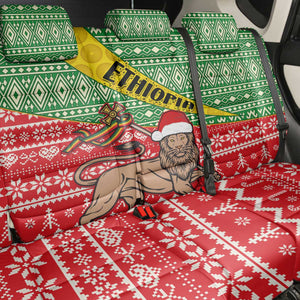 Ethiopia Christmas Back Car Seat Cover - Melkam Gena with African Pattern