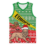 Ethiopia Christmas Basketball Jersey - Melkam Gena with African Pattern LT01