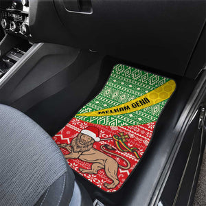 Ethiopia Christmas Car Mats - Melkam Gena with African Pattern