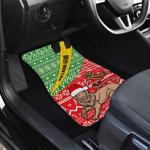 Ethiopia Christmas Car Mats - Melkam Gena with African Pattern