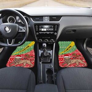 Ethiopia Christmas Car Mats - Melkam Gena with African Pattern