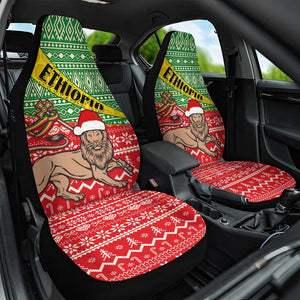 Ethiopia Christmas Car Seat Cover - Melkam Gena with African Pattern