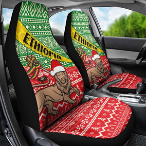 Ethiopia Christmas Car Seat Cover - Melkam Gena with African Pattern