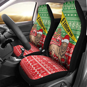 Ethiopia Christmas Car Seat Cover - Melkam Gena with African Pattern