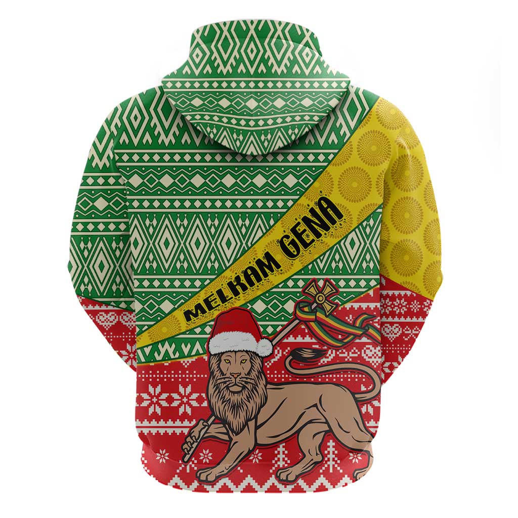 Ethiopia Christmas Hoodie - Melkam Gena with African Pattern