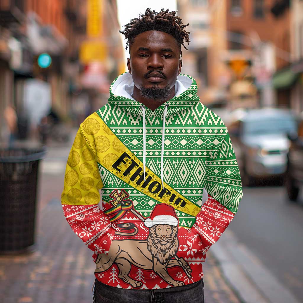 Ethiopia Christmas Hoodie - Melkam Gena with African Pattern