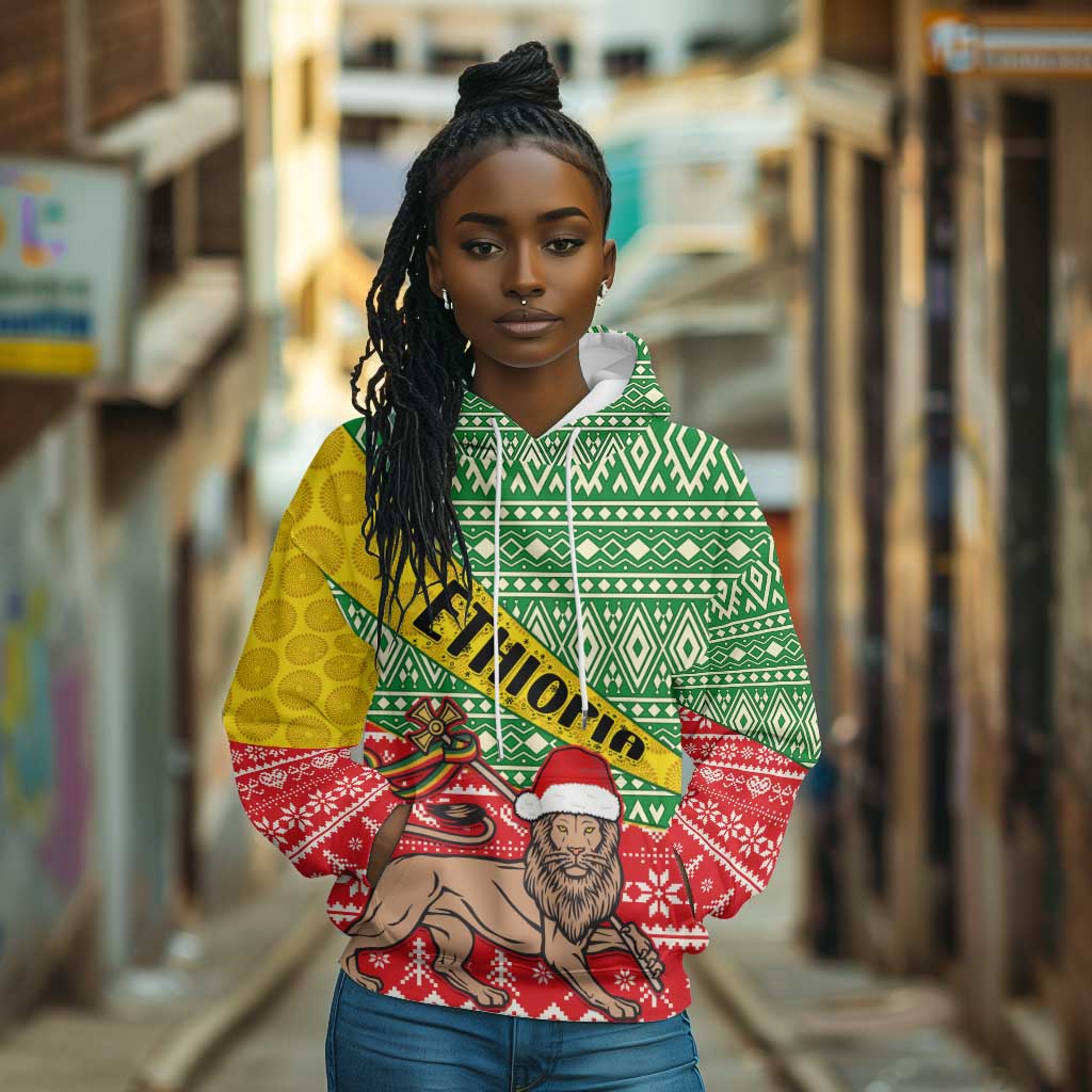 Ethiopia Christmas Hoodie - Melkam Gena with African Pattern