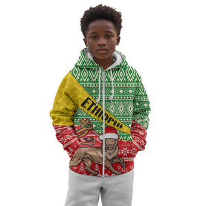 Ethiopia Christmas Kid Hoodie - Melkam Gena with African Pattern