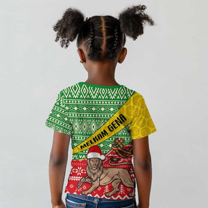 Ethiopia Christmas Kid T shirt - Melkam Gena with African Pattern