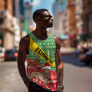 Ethiopia Christmas Men Tank Top - Melkam Gena with African Pattern