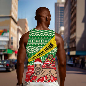 Ethiopia Christmas Men Tank Top - Melkam Gena with African Pattern