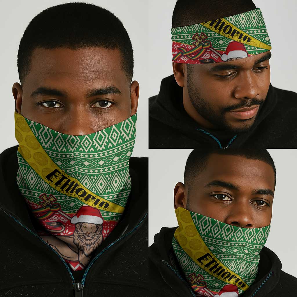 Ethiopia Christmas Neck Gaiter - Melkam Gena African Pattern LT01