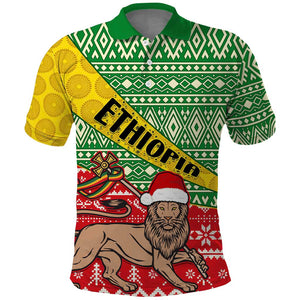 Ethiopia Christmas Polo Shirt - Melkam Gena with African Pattern