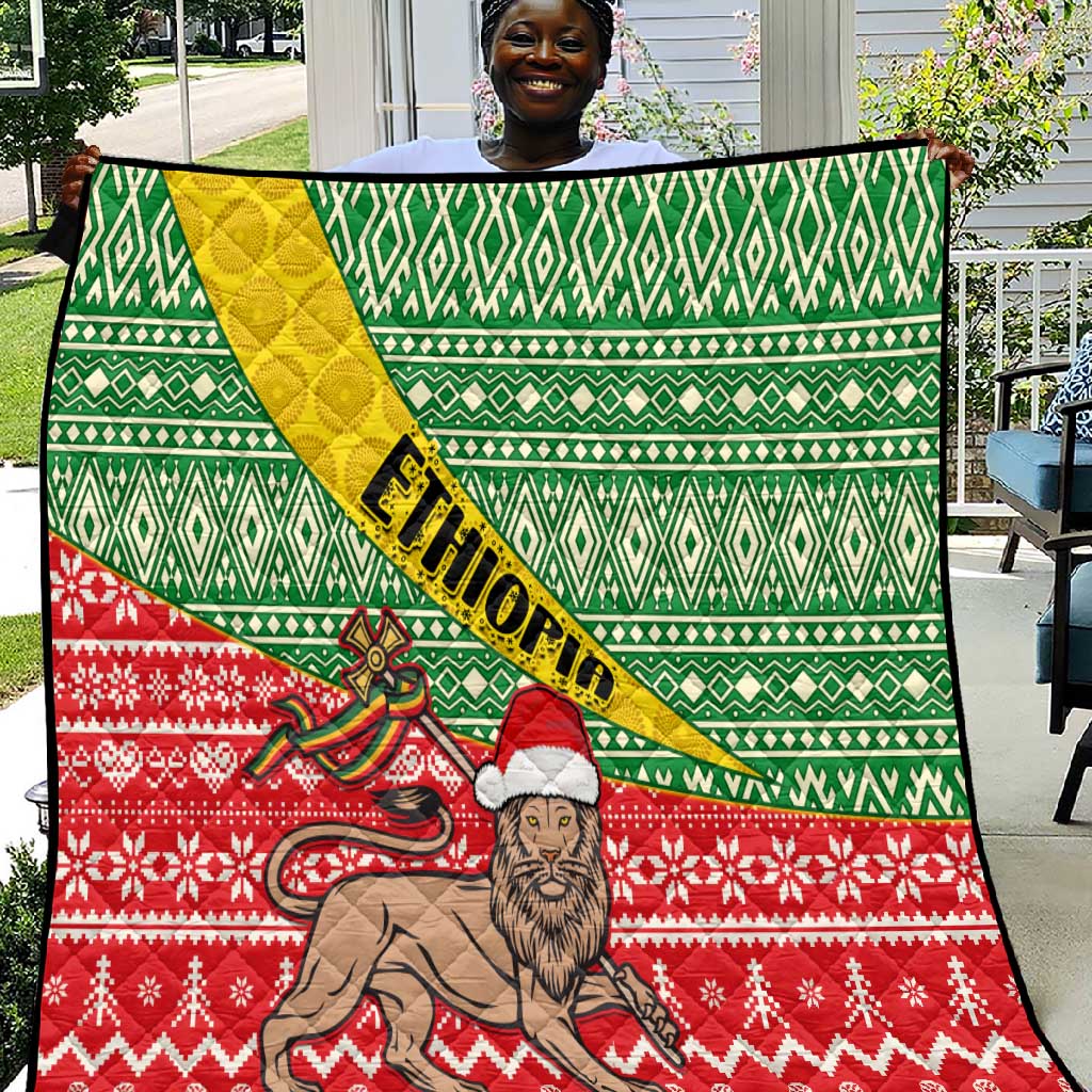 Ethiopia Christmas Quilt - Melkam Gena with African Pattern