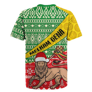 Ethiopia Christmas Rugby Jersey - Melkam Gena with African Pattern