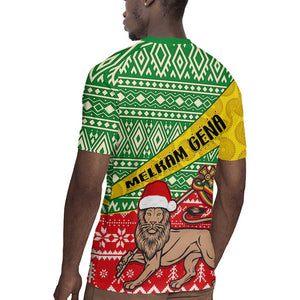 Ethiopia Christmas Rugby Jersey - Melkam Gena with African Pattern