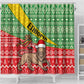 Ethiopia Christmas Shower Curtain - Melkam Gena with African Pattern