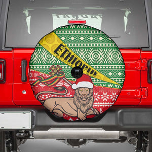 Ethiopia Christmas Spare Tire Cover - Melkam Gena with African Pattern