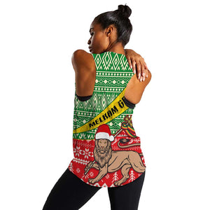 Ethiopia Christmas Women Racerback Tank - Melkam Gena with African Pattern