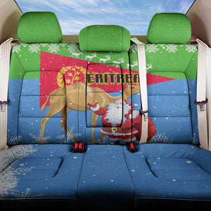 Eritrea Christmas Back Car Seat Cover with Santa Claus and Dromedary Camel