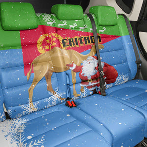 Eritrea Christmas Back Car Seat Cover with Santa Claus and Dromedary Camel