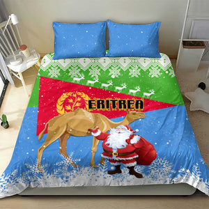 Eritrea Christmas Bedding Set with Santa Claus and Dromedary Camel