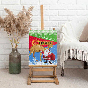 Eritrea Christmas Canvas Wall Art with Santa Claus and Dromedary Camel