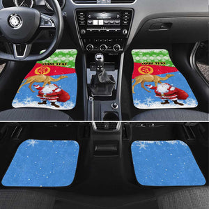 Eritrea Christmas Car Mats with Santa Claus and Dromedary Camel