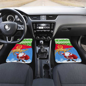 Eritrea Christmas Car Mats with Santa Claus and Dromedary Camel