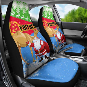 Eritrea Christmas Car Seat Cover with Santa Claus and Dromedary Camel