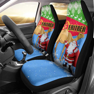 Eritrea Christmas Car Seat Cover with Santa Claus and Dromedary Camel