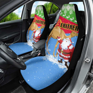 Eritrea Christmas Car Seat Cover with Santa Claus and Dromedary Camel