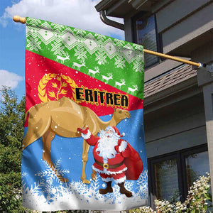 Eritrea Christmas Garden Flag with Santa Claus and Dromedary Camel