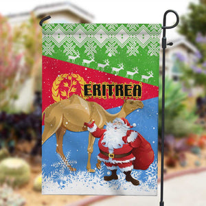 Eritrea Christmas Garden Flag with Santa Claus and Dromedary Camel