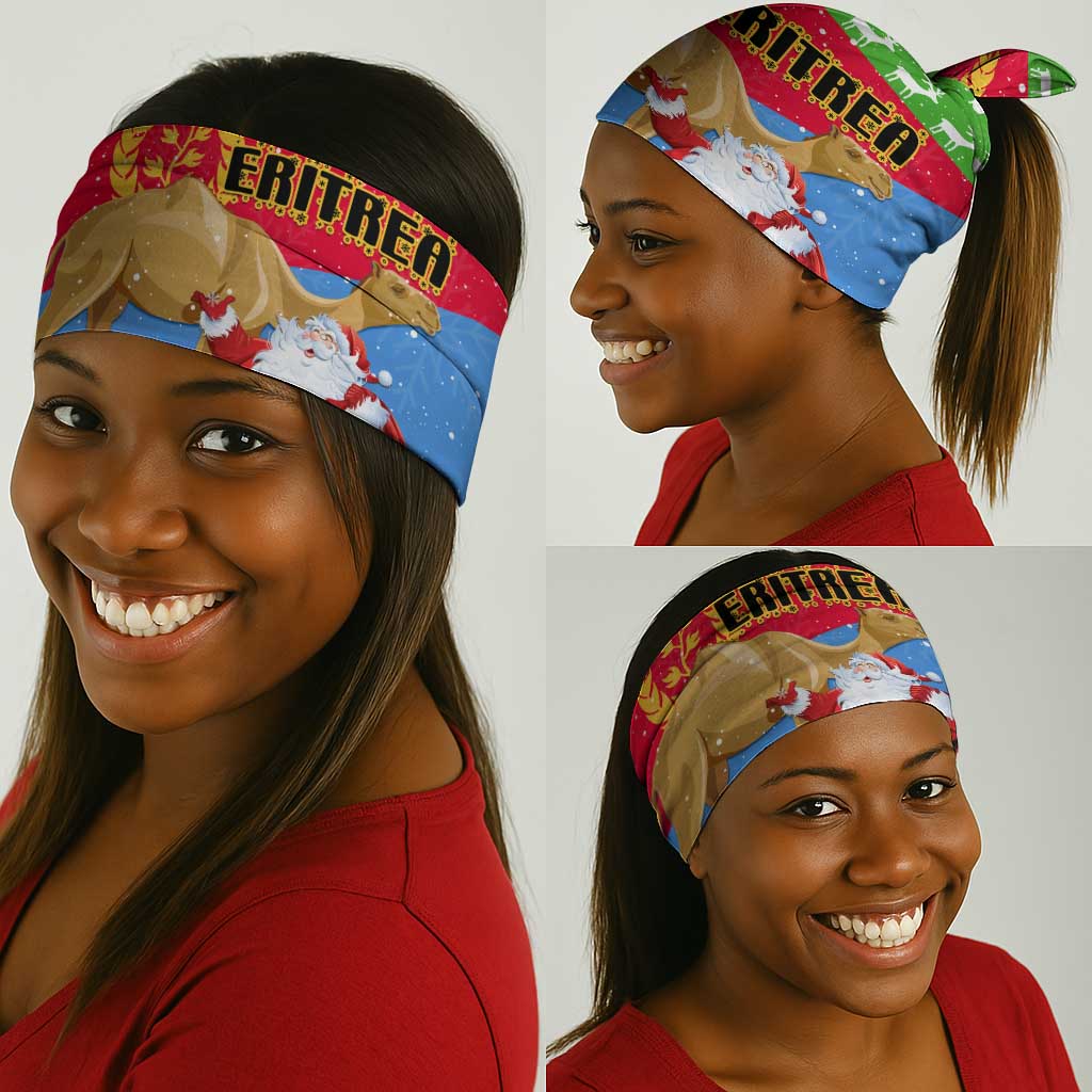 Eritrea Christmas Neck Gaiter Santa Claus and Dromedary Camel LT01