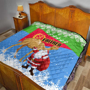 Eritrea Christmas Quilt with Santa Claus and Dromedary Camel