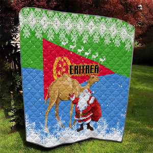 Eritrea Christmas Quilt with Santa Claus and Dromedary Camel