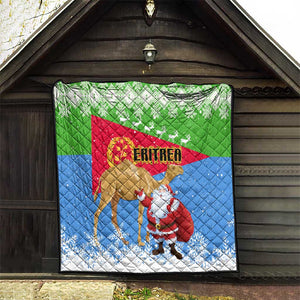 Eritrea Christmas Quilt with Santa Claus and Dromedary Camel