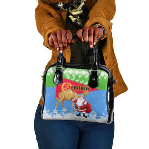 Eritrea Christmas Shoulder Handbag with Santa Claus and Dromedary Camel